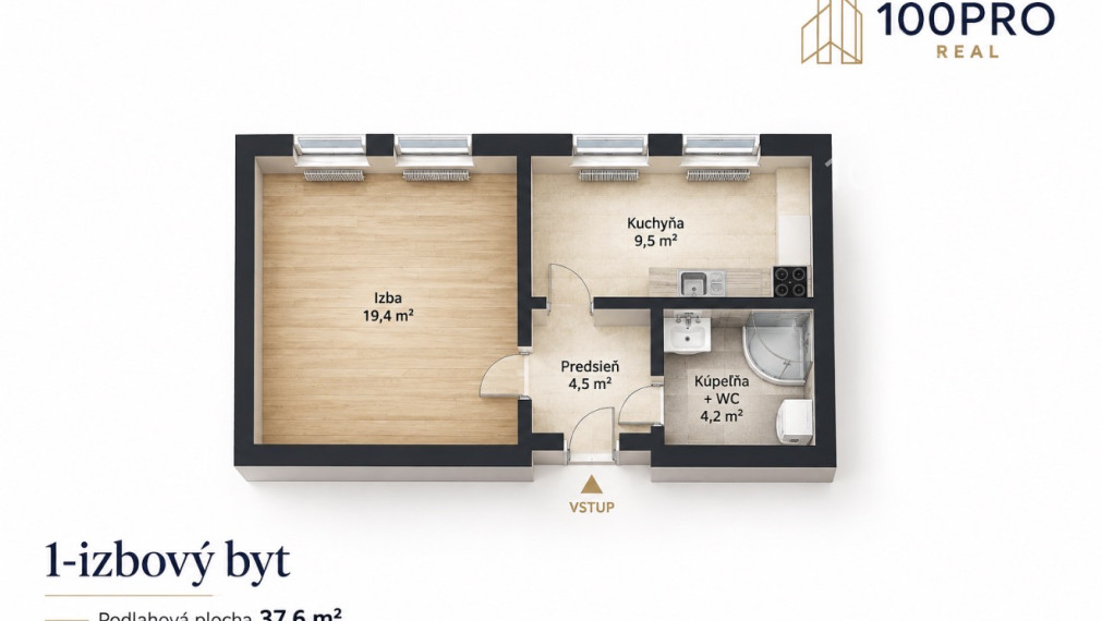 PRIESTRANNÝ 1-IZBOVÝ BYT S VÝHĽADOM | 37,6 m² | JASOVSKÁ, PETRŽALKA