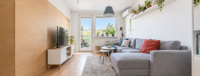 DIZAJNOVÝ BYT V RAČI | 63,5 m² | ZASKLENÁ LOGGIA | RUSTAVELIHO